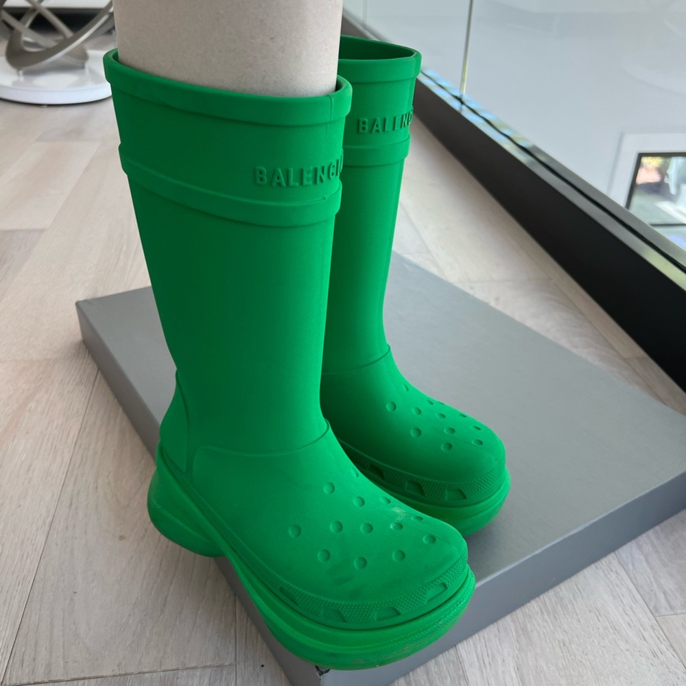 BALENCIAGA Other Used Crocs 36 green Rubber Boots - Picture 3 of 3